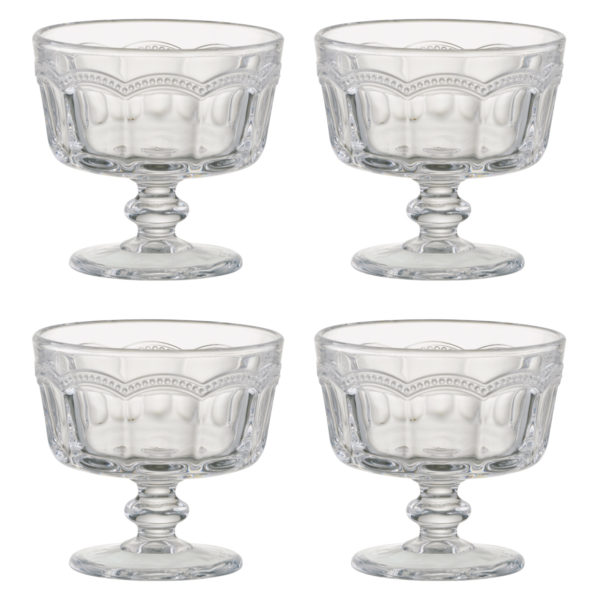 Set of 4 Pearl Ridge Mini Trifle Bowls