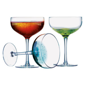 Set of 4 Fizz Champagne Saucers