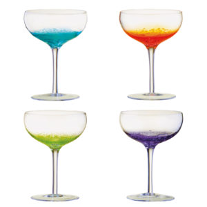 Set of 4 Fizz Champagne Saucers