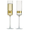 Set of 2 SoHo Champagne Flutes Gold