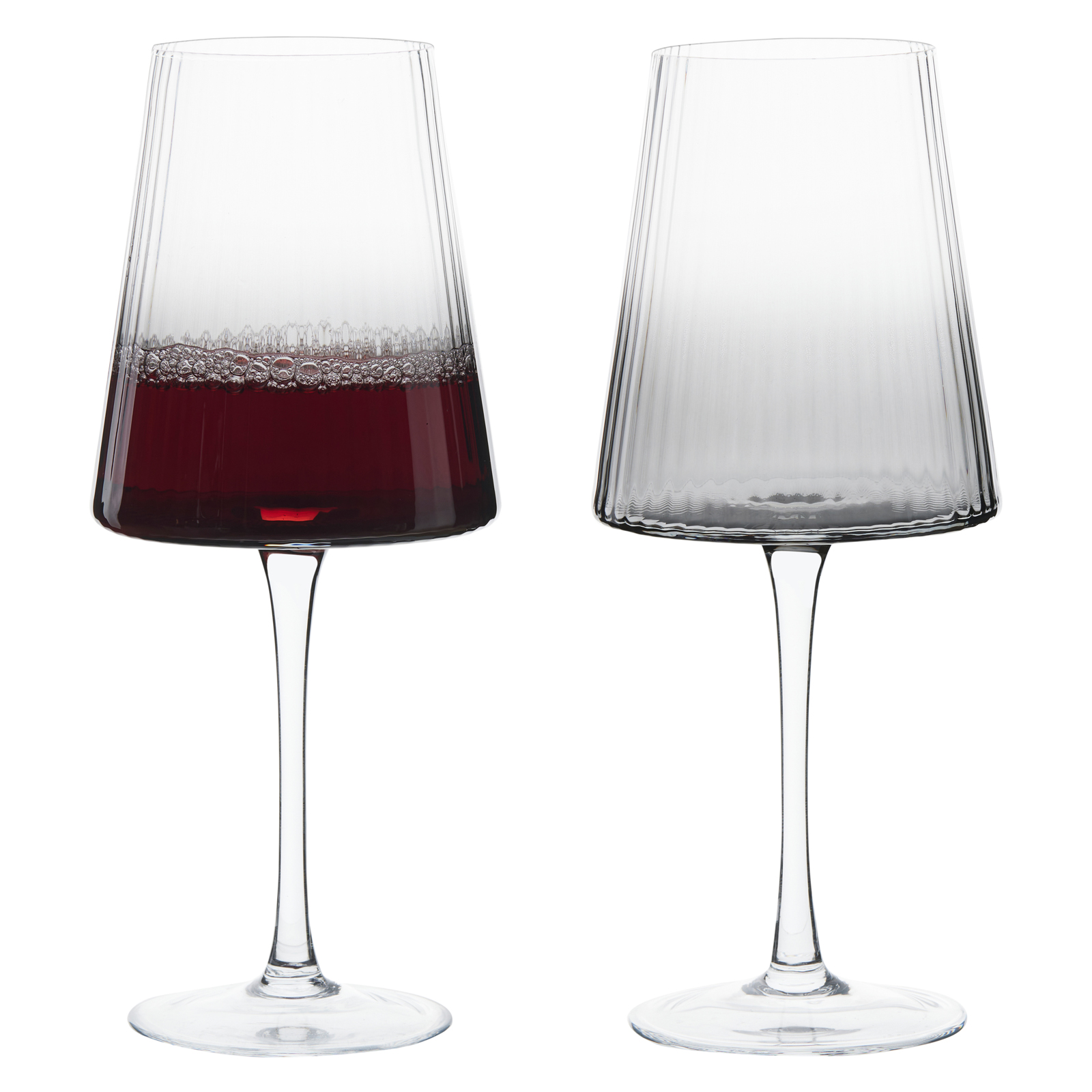 Set of 2 Empire Wine Glasses Amber